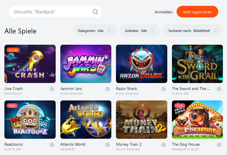 bitcasino-spiele-sortiment